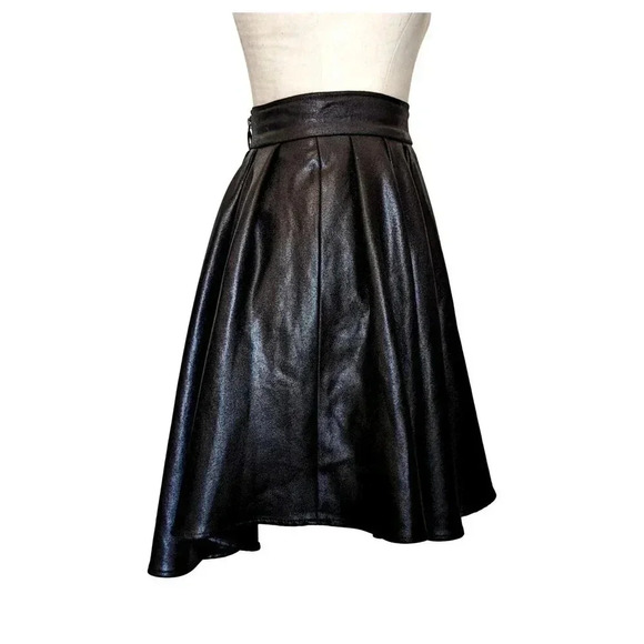ELEVEN PARIS Faux Leather Circle Skirt Size 36 (S) - Picture 6 of 9